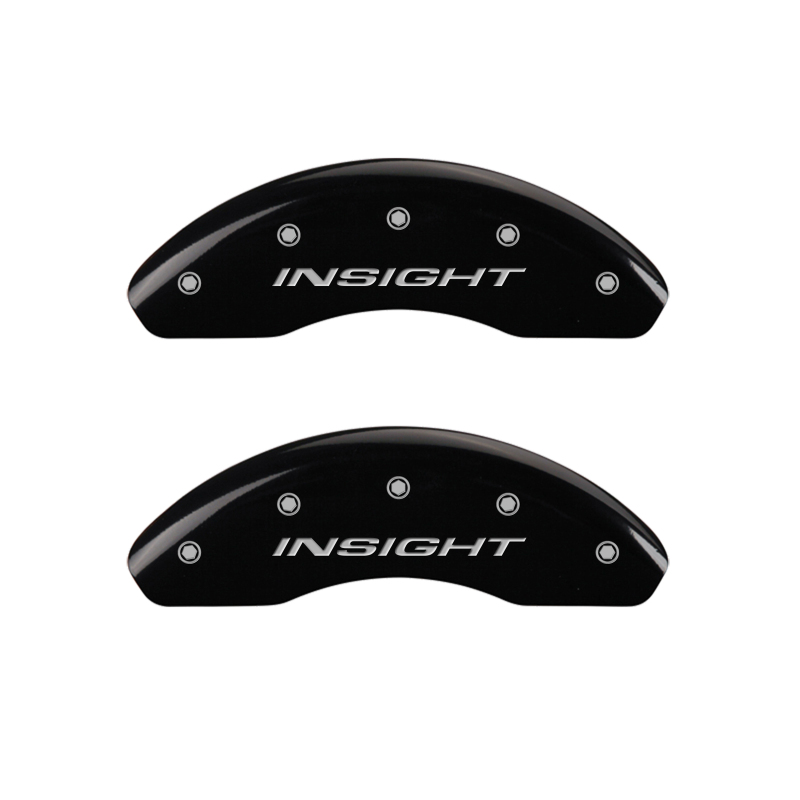 MGP Front set 2 Caliper Covers Engraved Front Insight Black finish silver ch thumbnail 5
