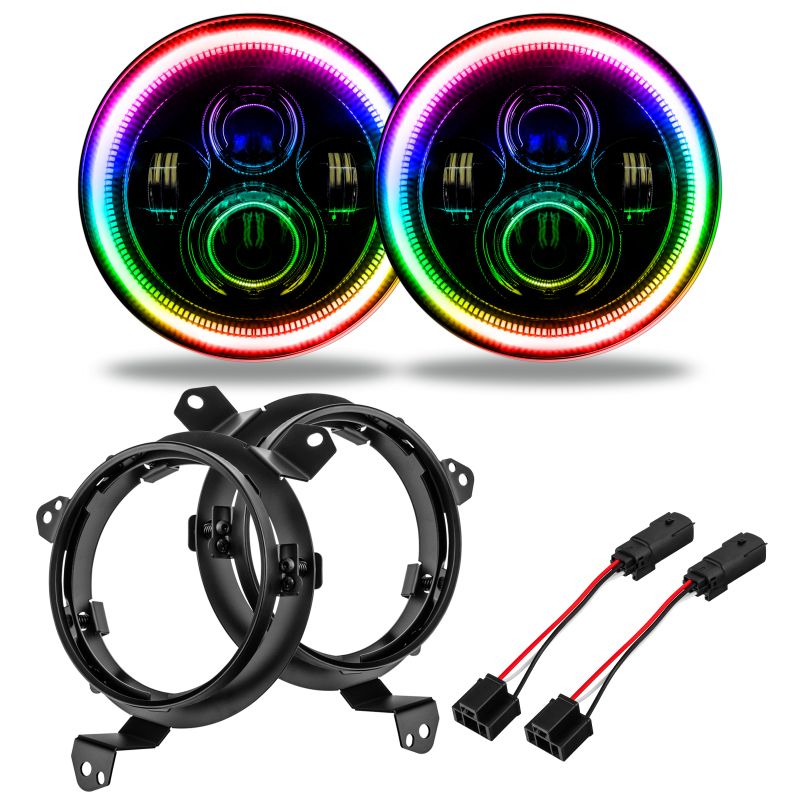 Oracle Jeep Wrangler JL/JT 7in. High Powered LED Headlights (Pair) - w/o Controller thumbnail 4
