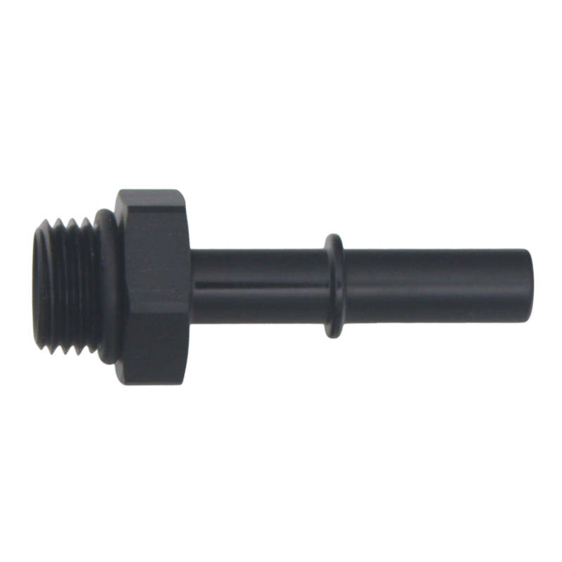 DeatschWerks 6AN ORB Male to 5/16in Male EFI Quick Connect Adapter - Anodized Matte Black thumbnail 2