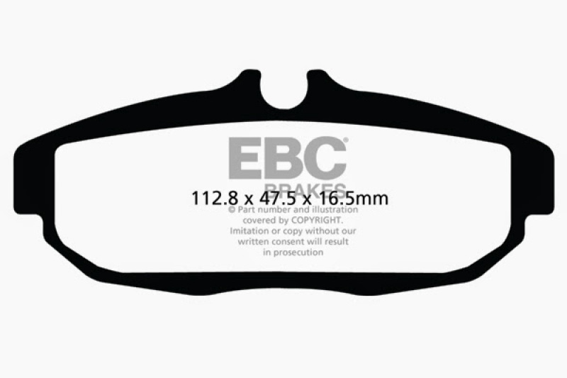 EBC 12 Ford Mustang 5.8 Supercharged (GT500) Shelby Yellowstuff Rear Brake Pads thumbnail 7
