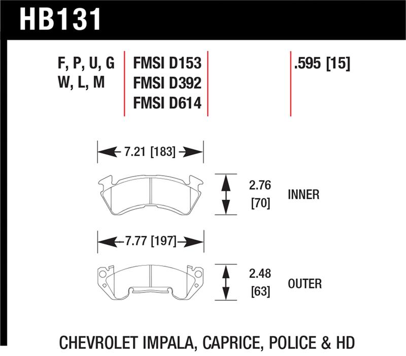 HAWK Black Brake Pad Sets