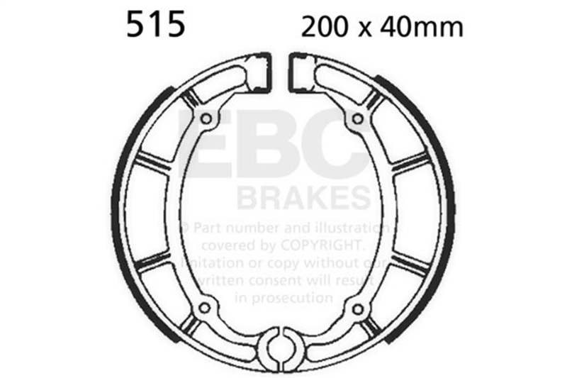 EBC 87-99 Yamaha XV 535 Virago All Models Rear Brake Shoe