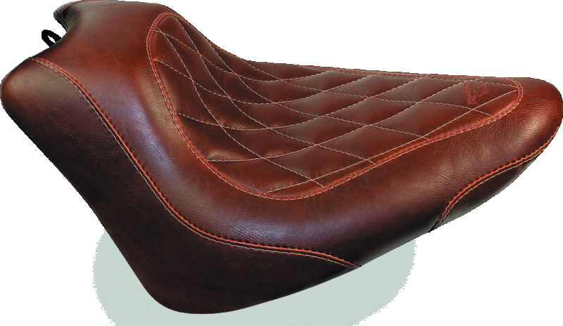 Mustang 11-13 Harley Blackline, 12-17 Slim/Slim S Tripper Solo Seat Diam Stitch - Distressed Brown