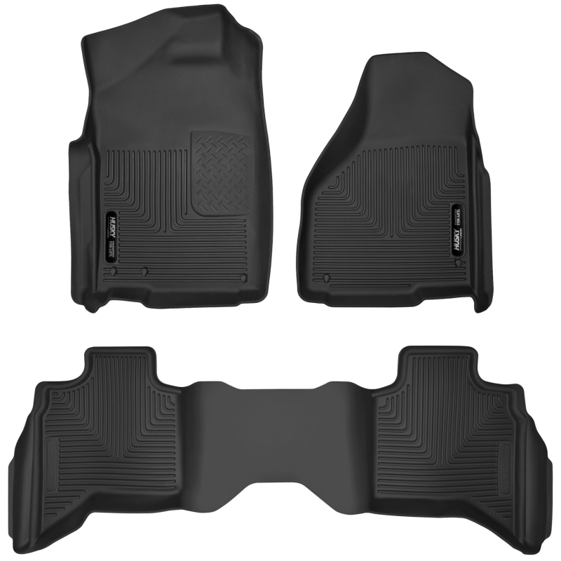 Husky Liners 10-18 Dodge Ram 1500 Quad Cab X-Act Contour Front & Second Seat Floor Liners - Black thumbnail 2