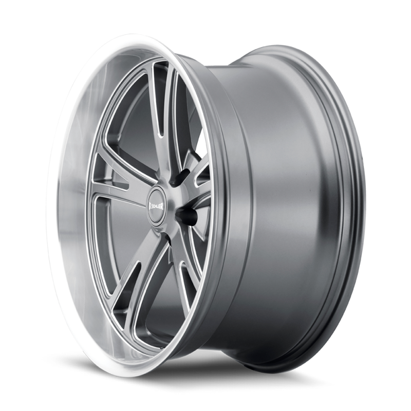 Ridler 606 17x7 / 5x114.3 BP / 0mm Offset / 83.82mm Hub Gloss Grey Machined Wheel