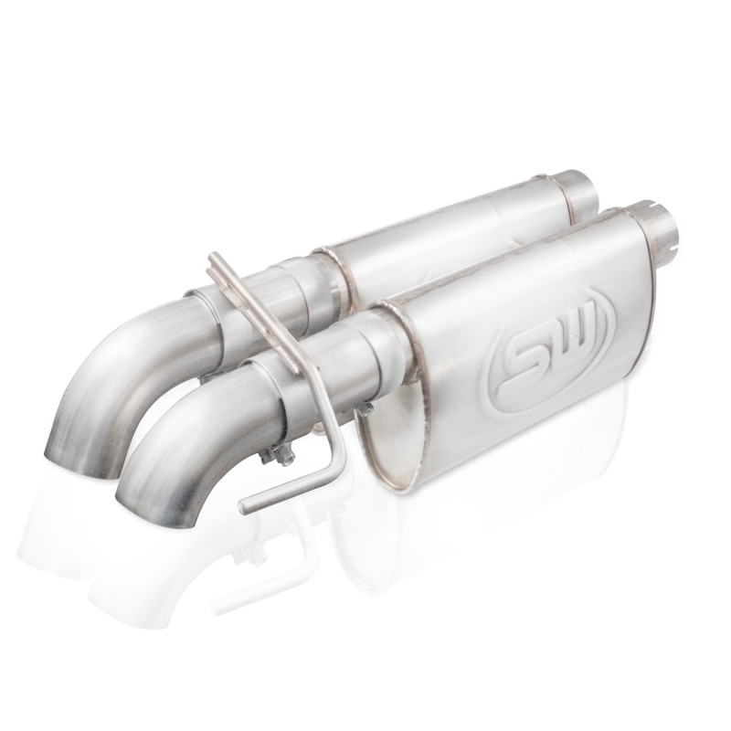 Stainless Works 2010-14 Ford Raptor 3in Exhaust Chambered Mufflers Dump Exit thumbnail 7