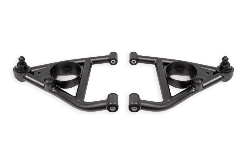 BMR 68-74 Chevrolet Nova w/ Bump Stops Lower A-Arms w/ STD. Ball Joint (Delrin) - Black Hammertone