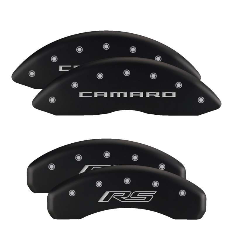 MGP 4 Caliper Covers Engraved Front & Rear MGP Black finish silver ch thumbnail 4