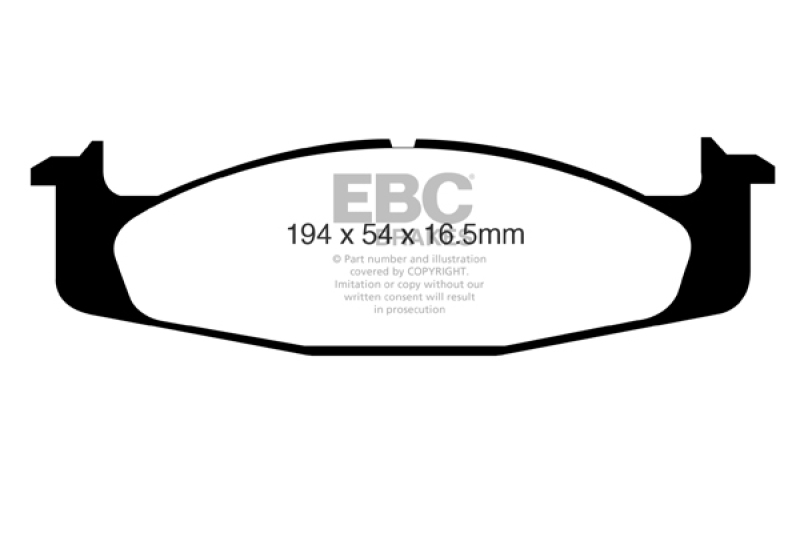 EBC 94-96 Ford Bronco 5.0 Greenstuff Front Brake Pads thumbnail 3