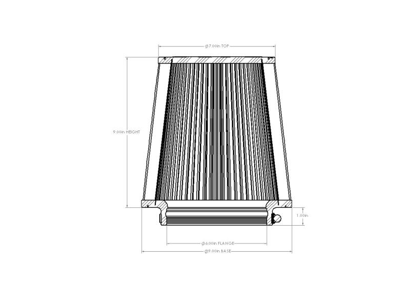 aFe Magnum FORCE Intake Replacement Air Filter w/ D2 Dura-Dry Media 6in F x9in B x7in T x9in H thumbnail 2