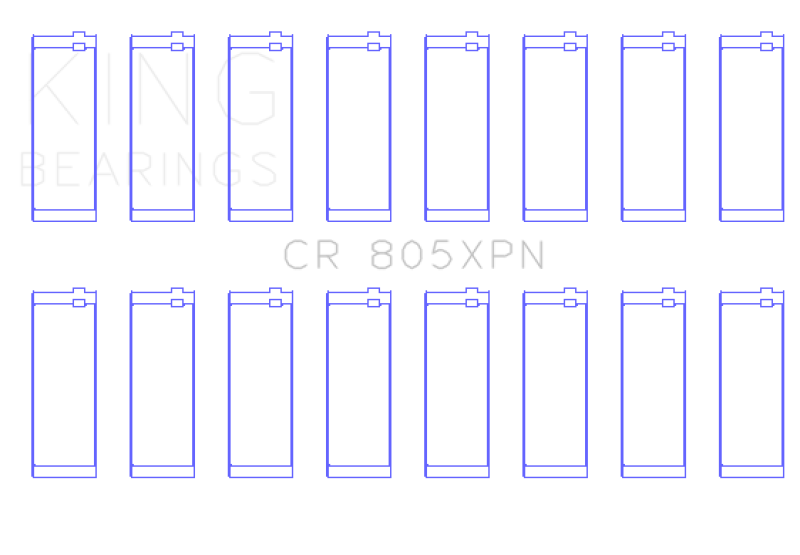 King Chrysler 273/277/301/303/313/318/326/340ci (Size 010) Performance Rod Bearing Set thumbnail 5