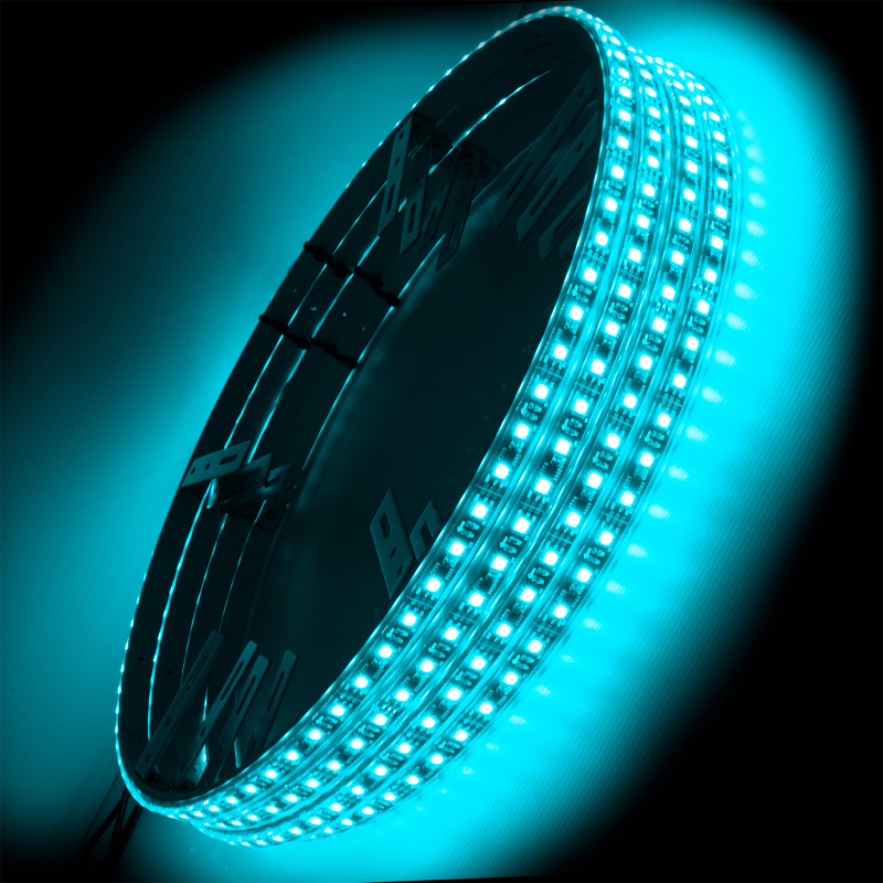Oracle LED Illuminated Wheel Rings - Aqua