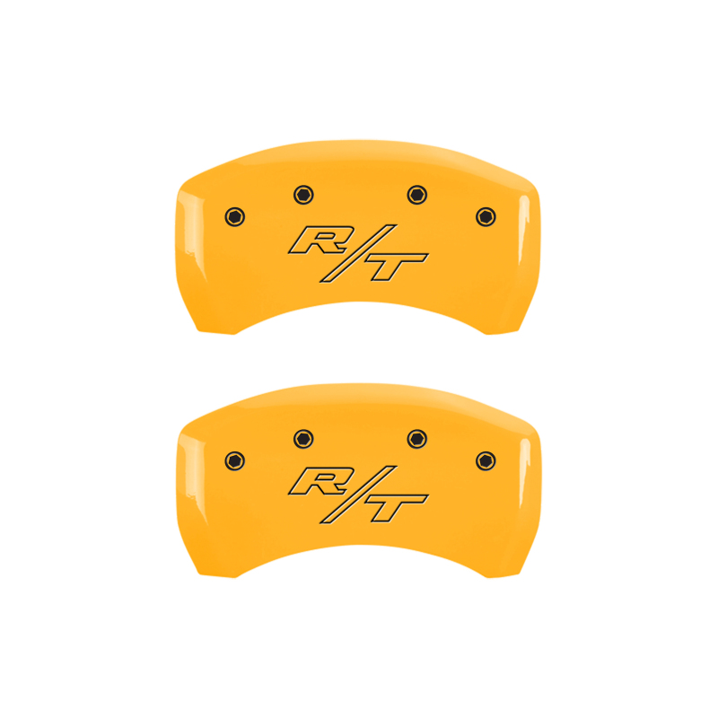 MGP 4 Caliper Covers Engraved Fr Challenger Rr Vintage RT Yellow Finish Black Char 07 Dodge Charger thumbnail 9