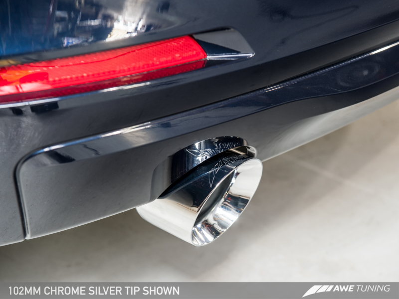 AWE Tuning BMW F30 320i Touring Exhaust & Performance Mid Pipe - Chrome Silver Tip (102mm) thumbnail 8