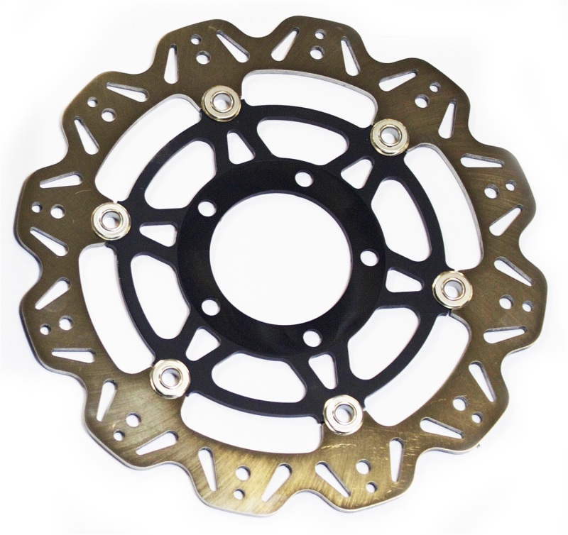 EBC 09-10 Kawasaki ER 6N ER 650 Front Left/Right Vee Floating Black Rotor