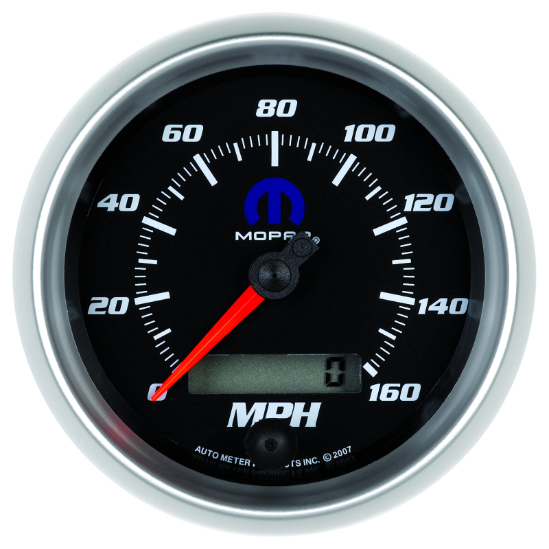 Autometer Mopar 3-3/8in 160 MPH Electric Programmable Speedometer Gauge - Black thumbnail 9
