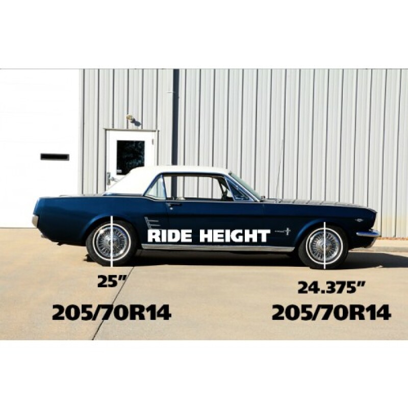 Composite leaf springs and HQ shocks for 1964-1966 Mustang.