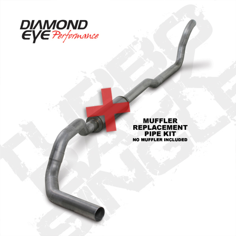 Diamond Eye KIT 4in TB MFLR RPLCMENT PIPE SGL AL: 2-WHEEL DRIVE ONLY 89-93 DODGE CUMMINS 5.9L
KIT; 4in.; TB MRP SG