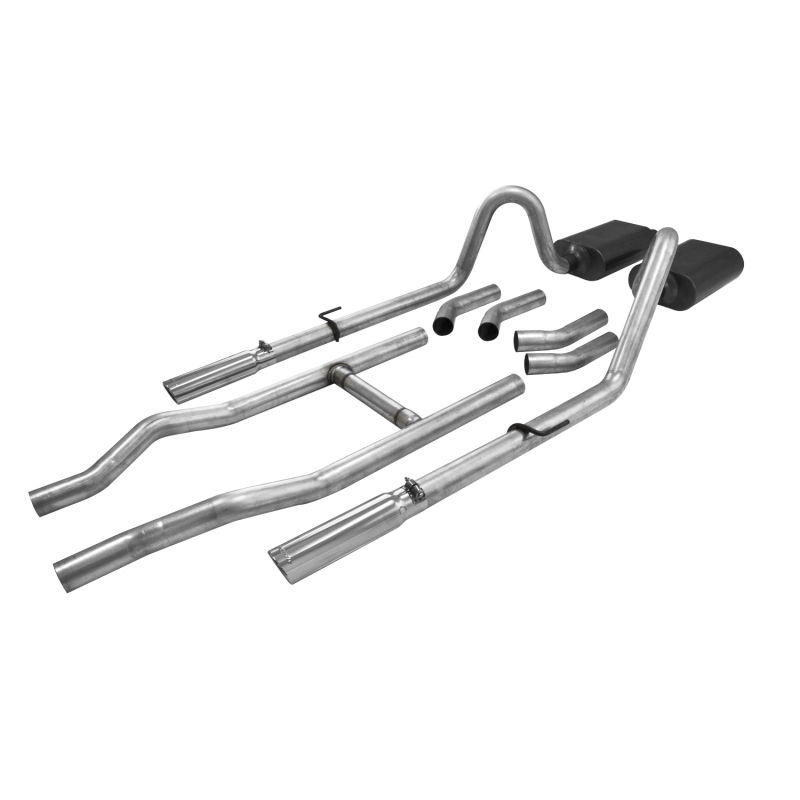 Flowmaster 55-57 Chevrolet 2.5in. American Thunder SS Crossmember-Back Exhaust System