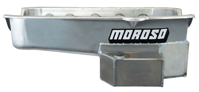 Moroso 80-85 Chevy Small Block/Dart (w/2 Pc Seal) Road Race Wet Sump 7qt 7.5in Steel Oil Pan - Black thumbnail 8