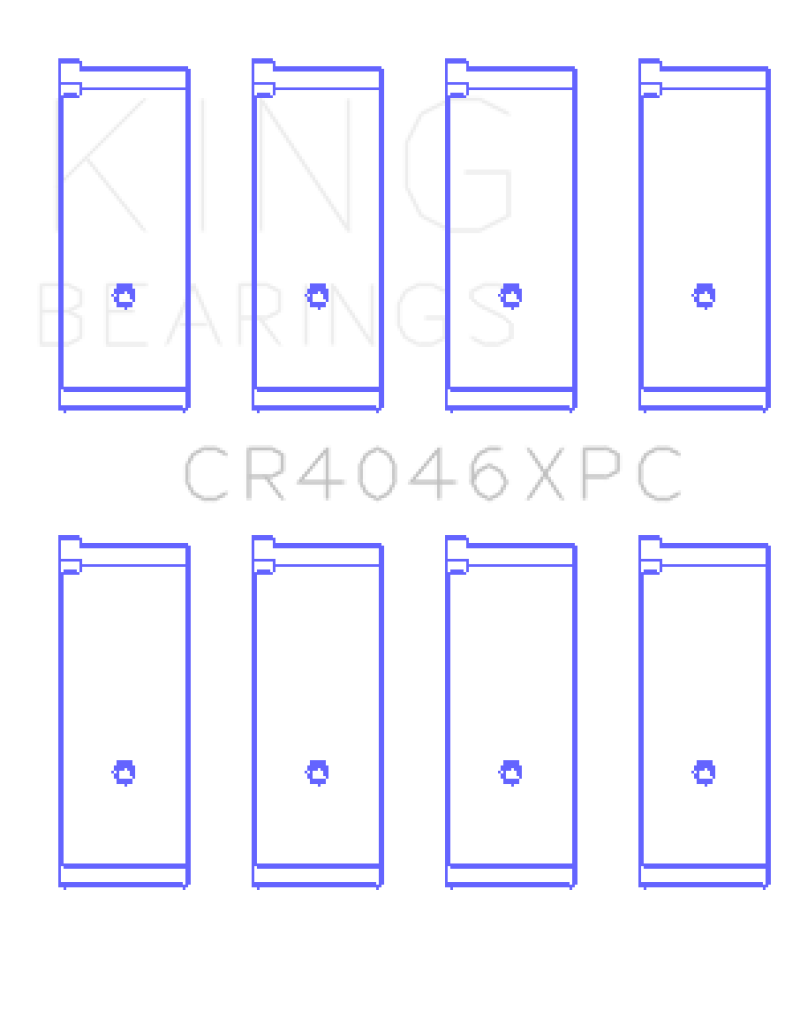 King Honda B20B4/B20Z2/D16 Series/ZC 16V pMaxKote Performance Rod Bearing Set - Size STD thumbnail 3