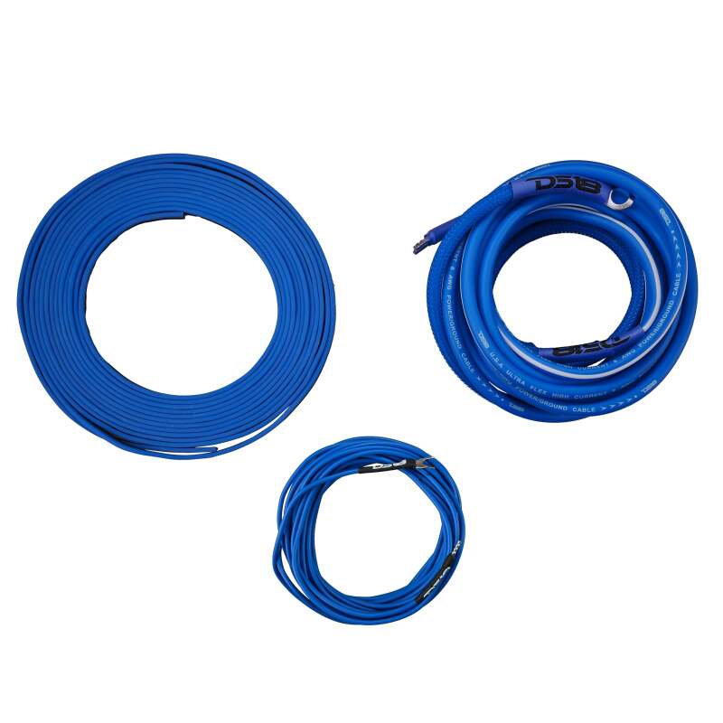 DS18 8-GA Amplifier Install Kit Advance- Blue