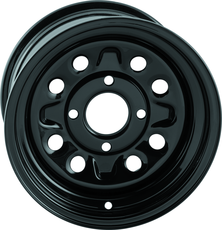 Quadboss Steely Gloss Black Wheels 12x7 Wheel, Series, Black, 12 x 7, 4 x 110mm Bolt Pattern, Each thumbnail 3