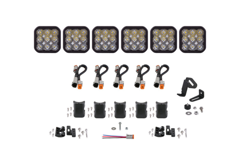 Diode Dynamics SS5 Sport Universal CrossLink 6-Pod Lightbar - White Driving thumbnail 2
