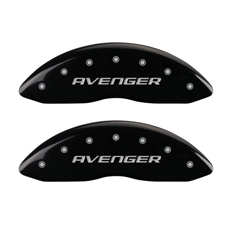 MGP 4 Caliper Covers Engraved Front & Rear With out stripes/Avenger Black finish silver ch thumbnail 4