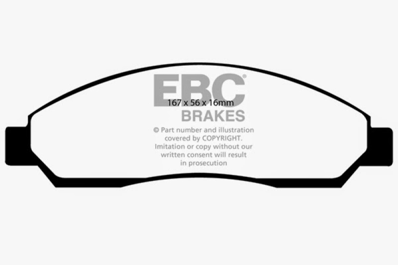 EBC 04-06 Chevrolet Colorado 2.8 Ultimax2 Front Brake Pads thumbnail 4