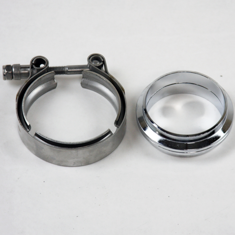 Granatelli 2.5in V-Band Mild Steel Flat Flanges w/Clamp thumbnail 2