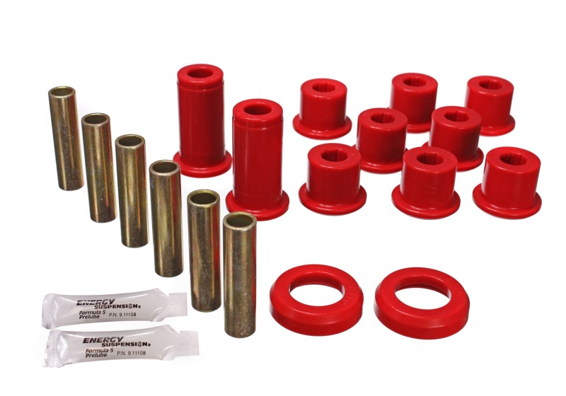 Energy Suspension 82-04 GM S-10/S-15 Pickup 2WD / 82-04 S-10 Blazer Red Rear Leaf Spring Bushing Set thumbnail 2
