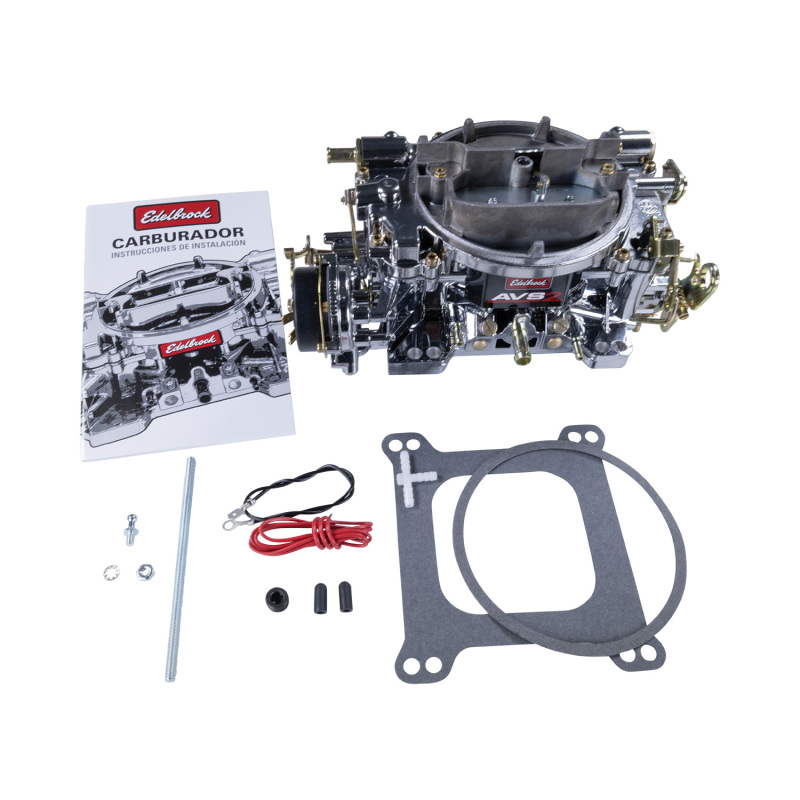 Edelbrock AVS2 Carburetor 500 CFM w/ Electric Choke - Chrome Plasma