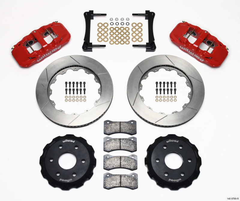 Wilwood AERO6 Front Truck Kit 14.25in Red 1999-2014 GM Truck/SUV 1500