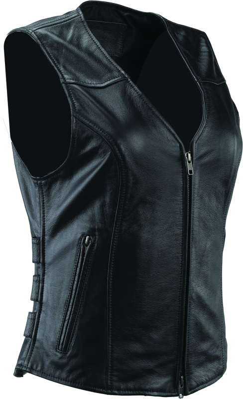 Kuryakyn Leather By River Road Plains Leather Vest Black Womens - Small thumbnail 5