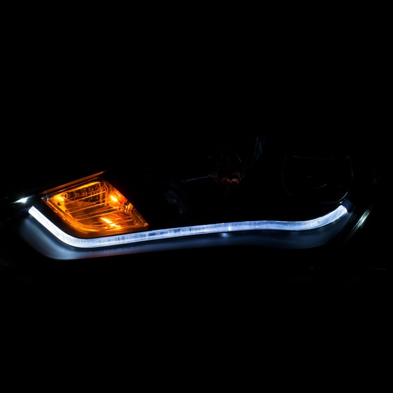ANZO 2013-2015 Hyundai Genesis Projector Headlights w/ Plank Style Design Black (HID Compatible) thumbnail 8