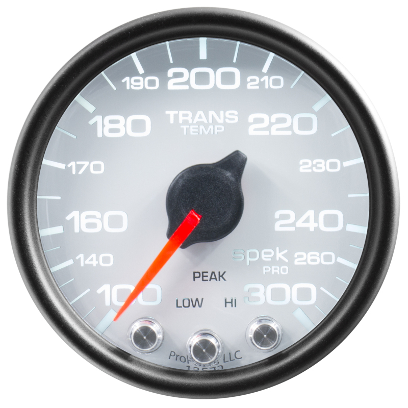 Autometer Spek-Pro Gauge Trans Temp 2 1/16in 300f Stepper Motor W/Peak & Warn Wht/Blk thumbnail 9