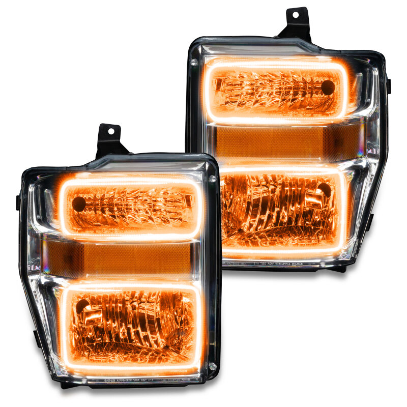Oracle 08-10 Ford F250/350 Pre-Assembled Halo Headlights- Chrome Housing - w/o Controller thumbnail 8