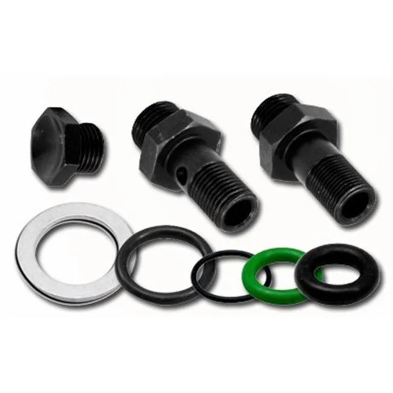AEM High Volume Fuel Rail Banjo Fitting w/ Hole - Male -6AN ORB thread (9/16in -18) thumbnail 7