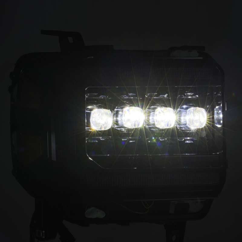 AlphaRex 14-18 GMC Sierra NOVA LED Proj Headlights Plnk Style Alpha Blk w/Activ Light/Seq Signal/DRL thumbnail 8