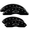 MGP 4 Caliper Covers Engraved Front & Rear Bowtie Black finish silver ch thumbnail 8