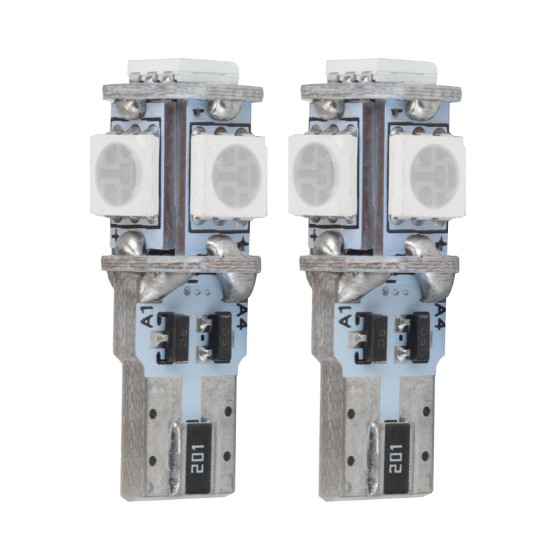Oracle T10 5 LED 3 Chip SMD Bulbs (Pair) - Green