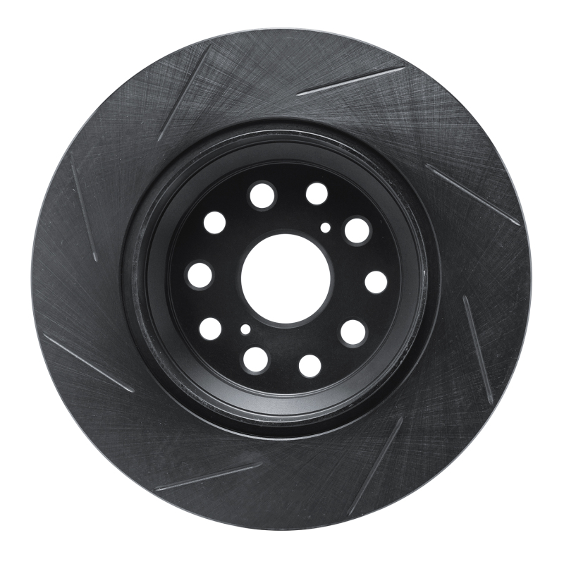 R1 07-21 Lexus LS460 Rear Right Slotted Black Brake Rotor