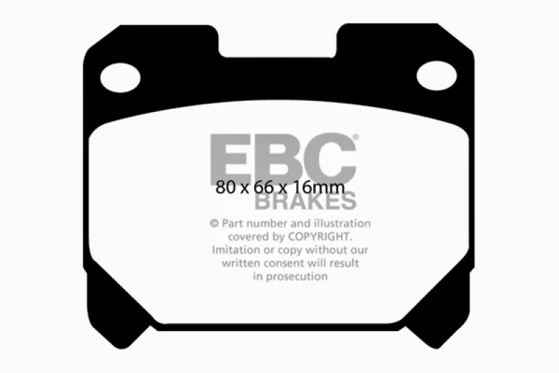 EBC 93-98 Toyota Supra 3.0 Twin Turbo Redstuff Rear Brake Pads thumbnail 6