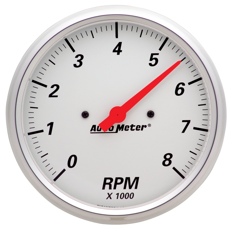 AutoMeter Gauge Tachometer 5in. 8K RPM In-Dash Arctic White thumbnail 3