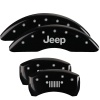 MGP 4 Caliper Covers Engraved Front JEEP Engraved Rear JEEP Grill logo Black finish silver ch thumbnail 8