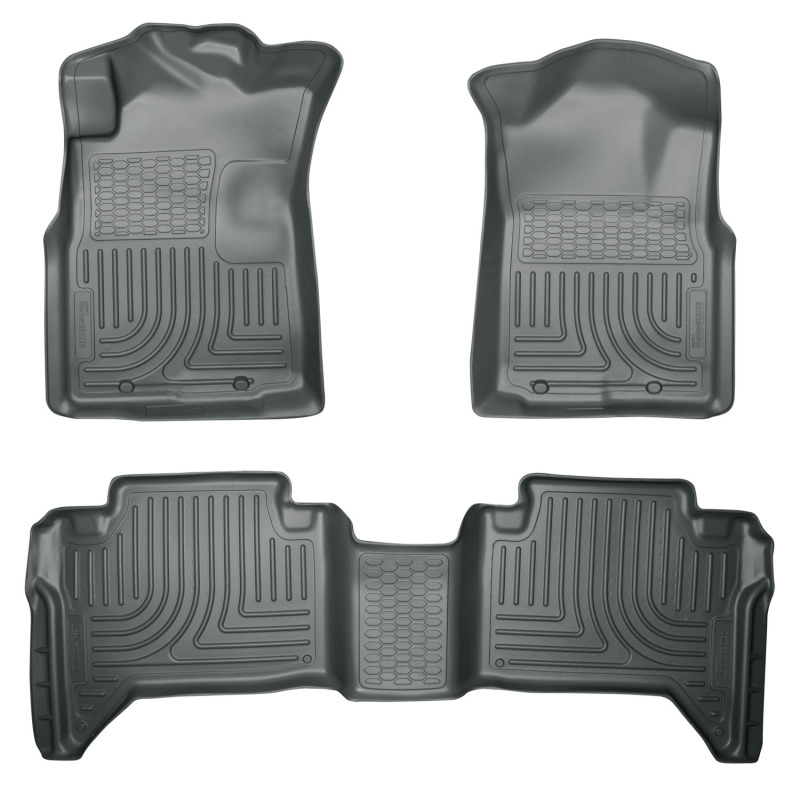 Husky Liners 05-13 Toyota Tacoma WeatherBeater Combo Grey Floor Liners thumbnail 6