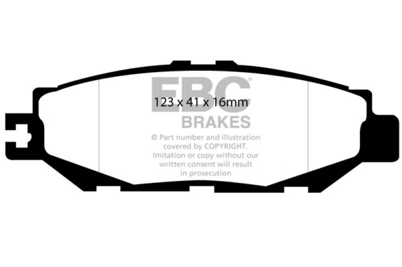 EBC 93-94 Lexus LS400 4.0 Redstuff Rear Brake Pads thumbnail 4
