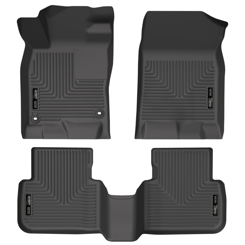Husky Liners 2022 Honda Civic WeatherBeater Front & 2nd Seat Floor Liners (Black) thumbnail 2
