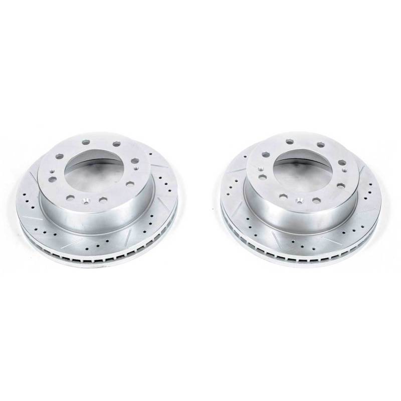 Power Stop 11-21 GMC Sierra 3500 HD Front Drilled & Slotted Rotor - Pair (1x psbAR82153XL, 1x psbAR82153XR) thumbnail 5